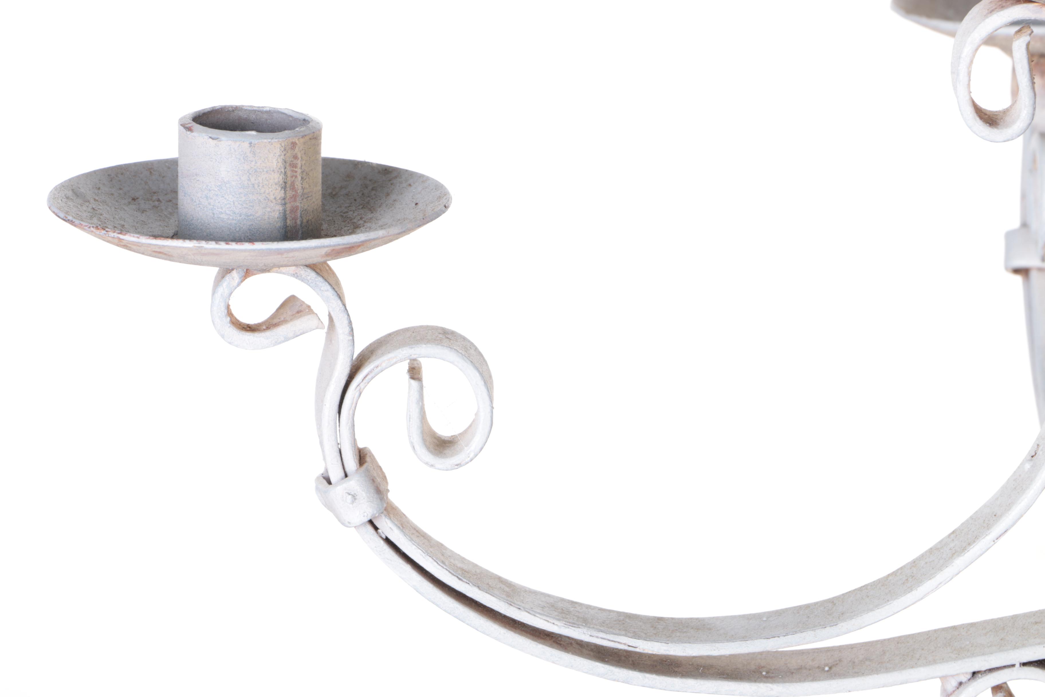 Vintage White Wrought Iron Outdoor Decor