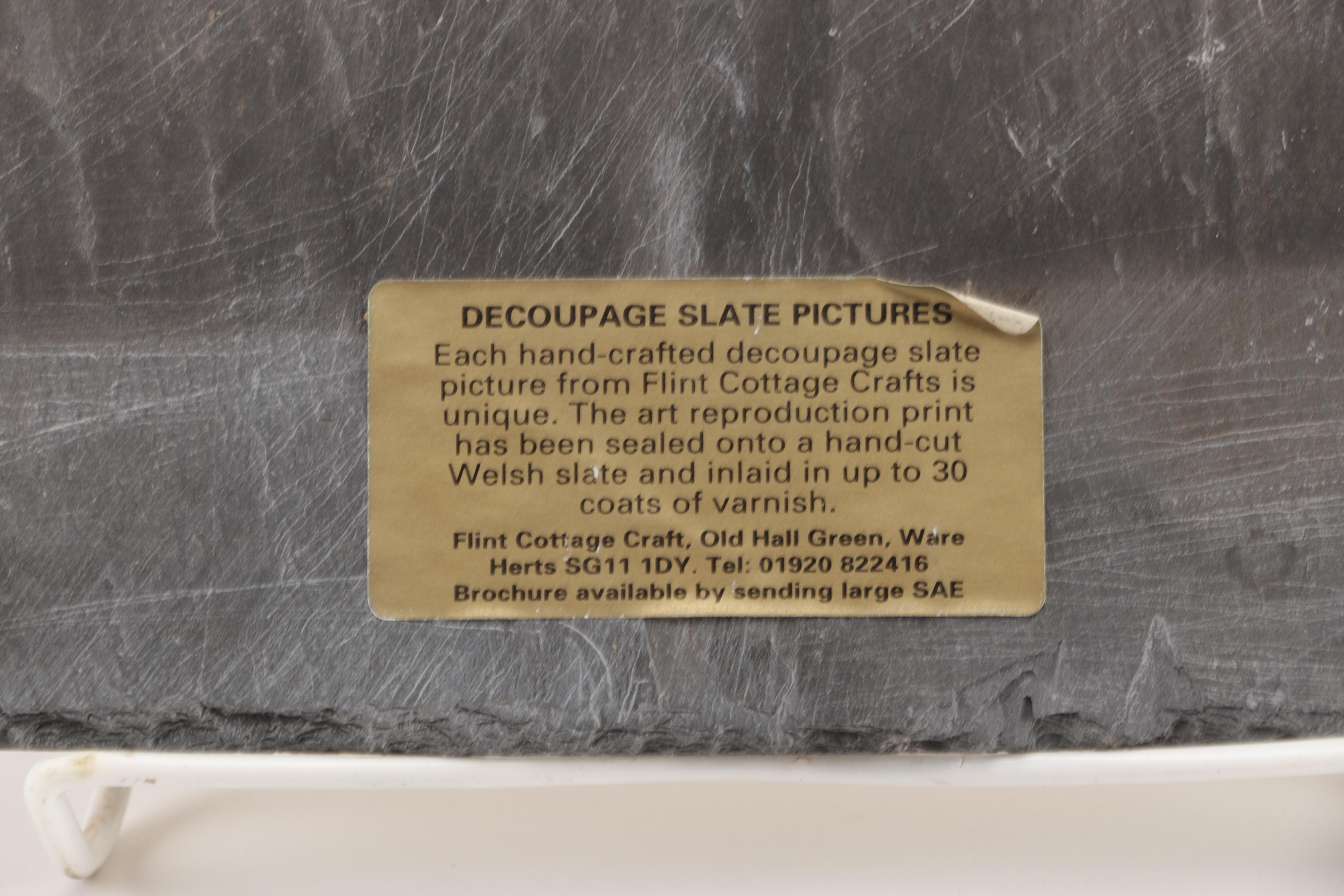 Decoupage Slate Pictures from Flint Cottage Crafts