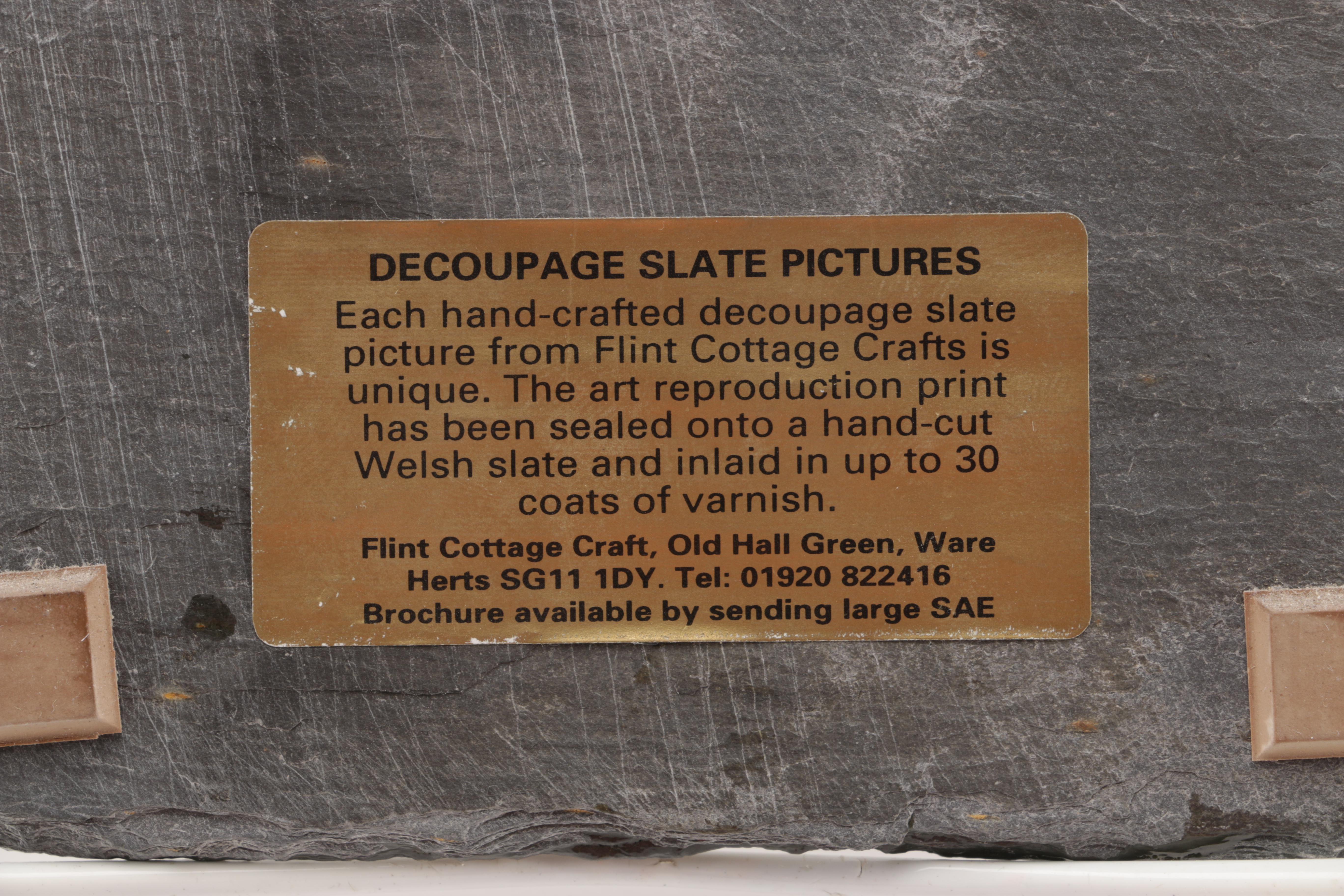 Decoupage Slate Pictures from Flint Cottage Crafts