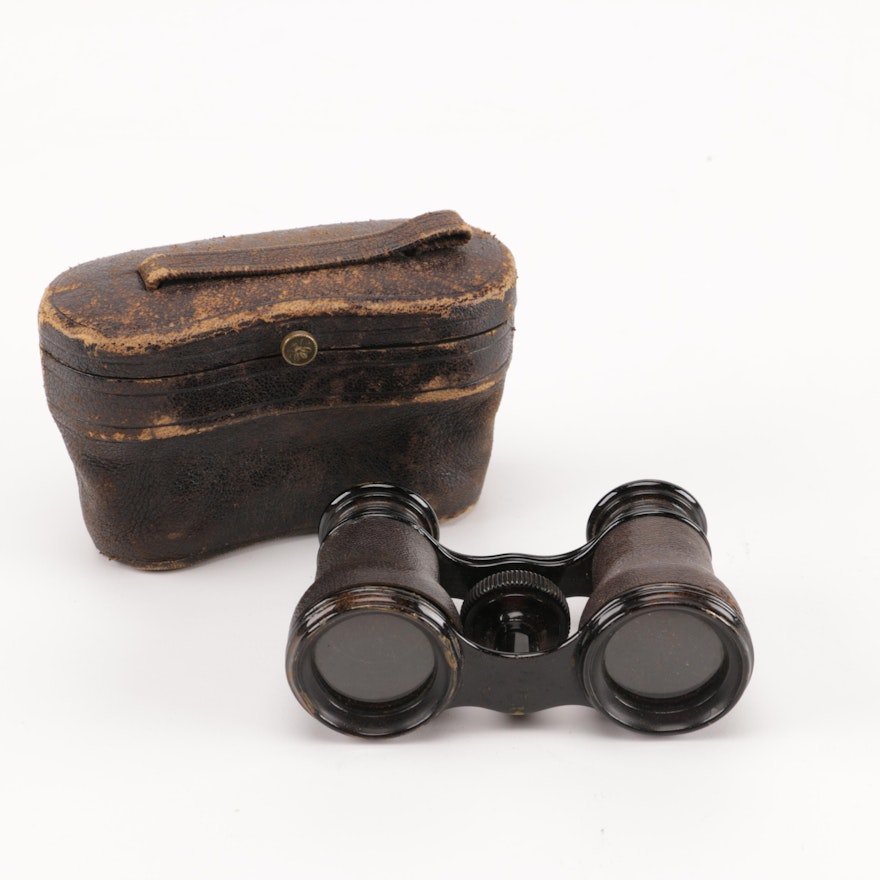 LeMaire Fabt Paris Binoculars in Leather Case