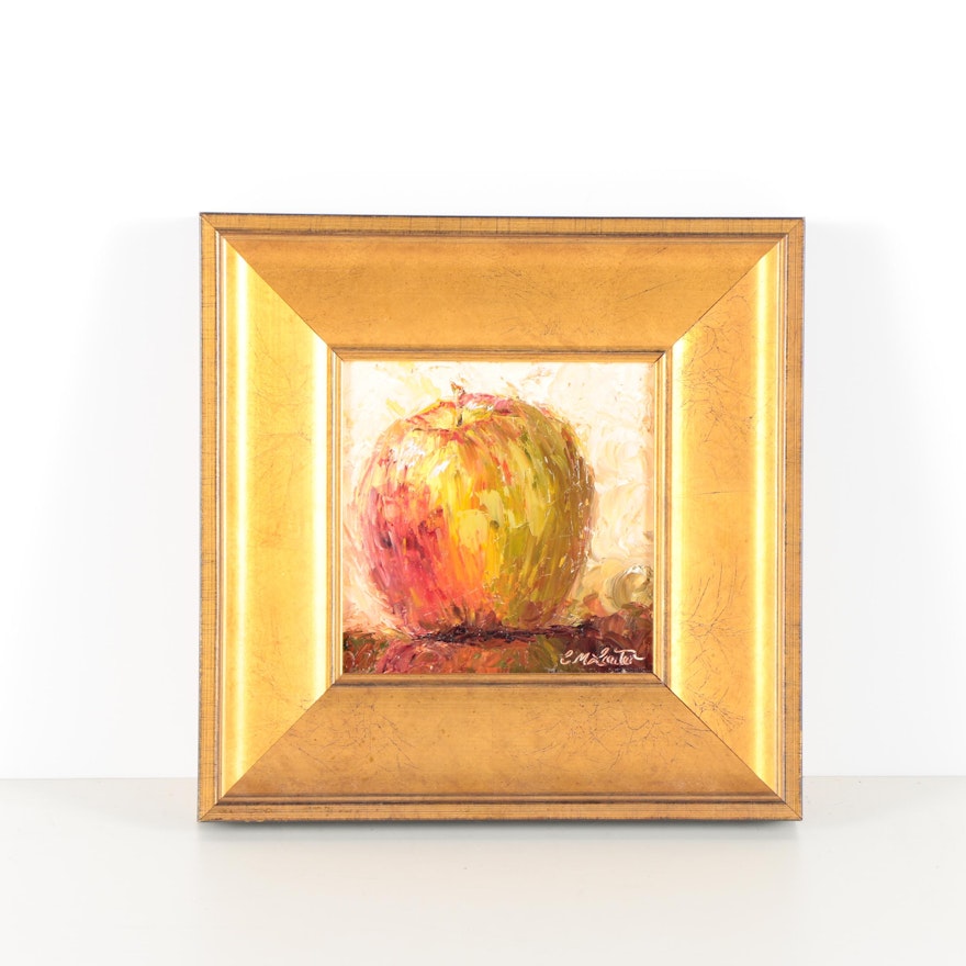 Colleen Lauter Murphy Impasto Still Life Oil on Canvas "Apple Study"