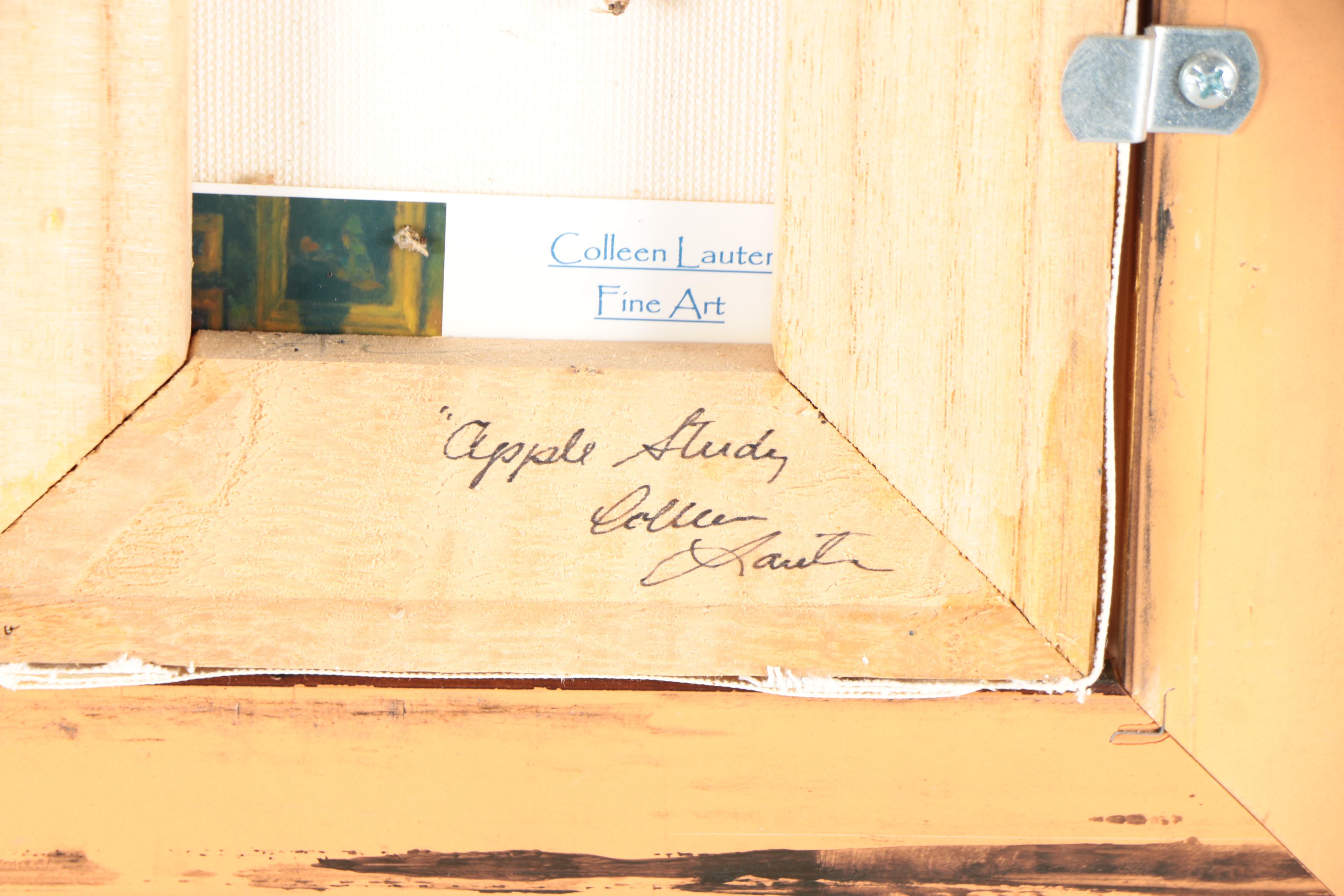 Colleen Lauter Murphy Impasto Still Life Oil on Canvas "Apple Study"