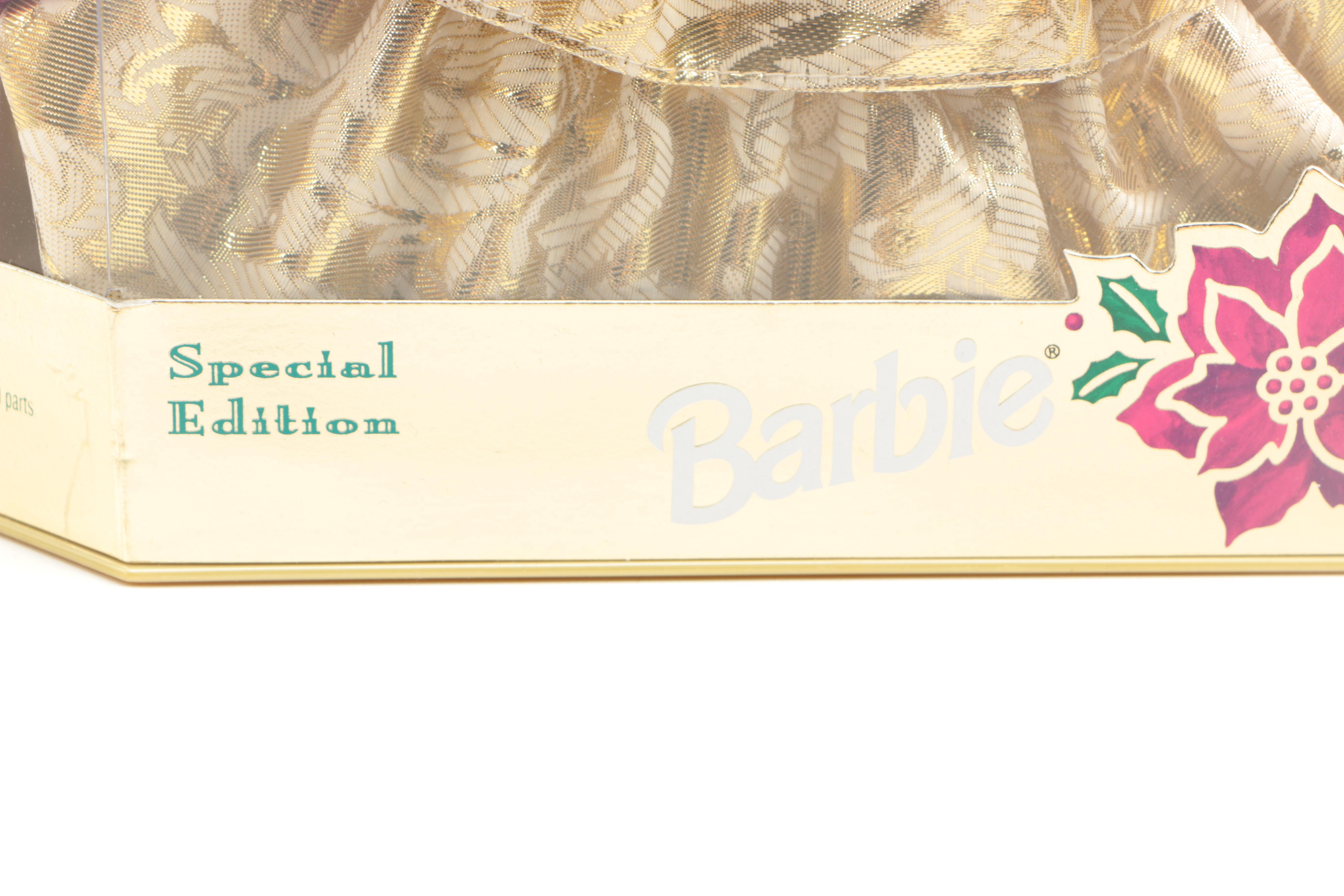 Pair of Holiday Barbies in Boxes