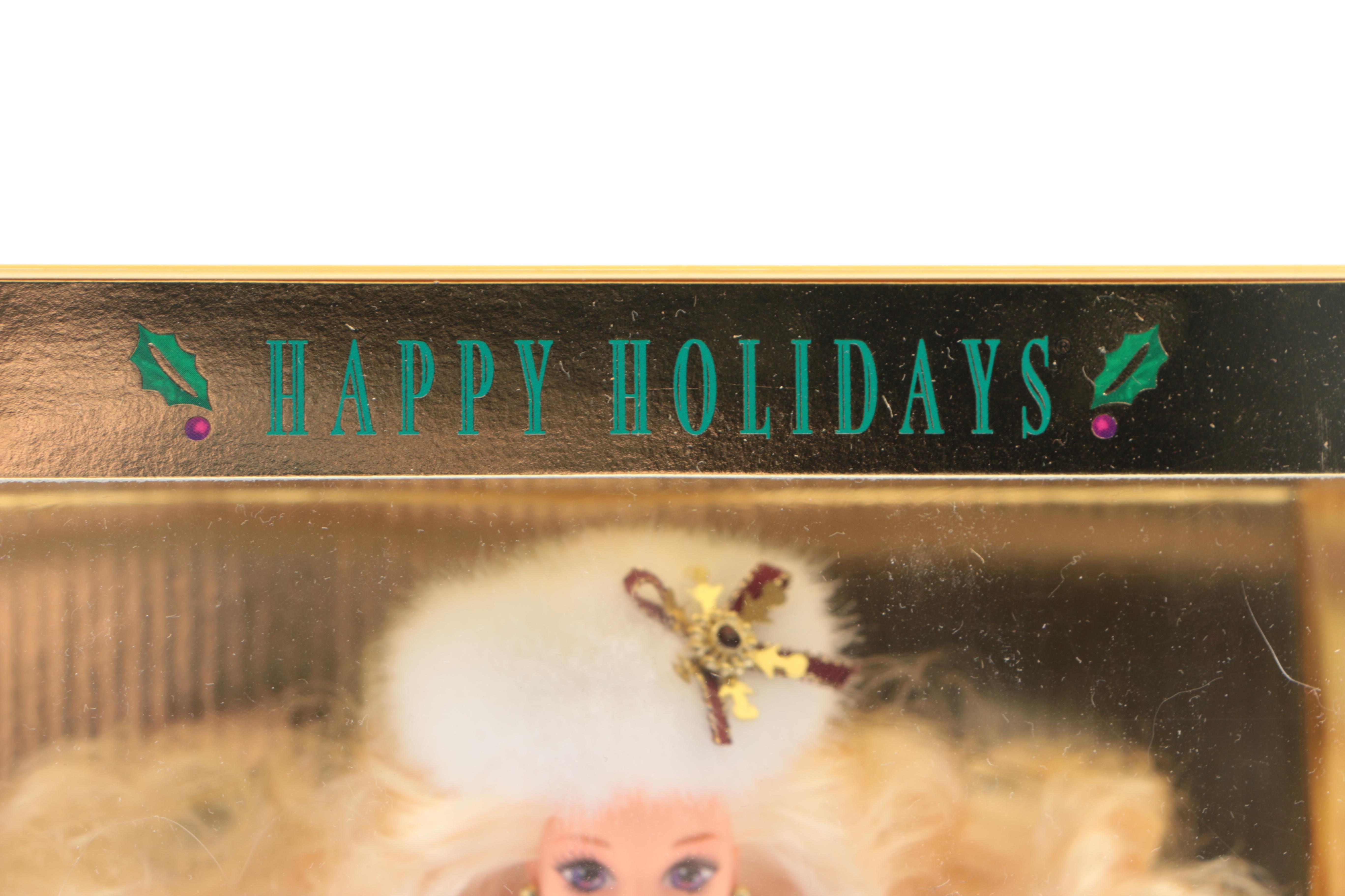 Pair of Holiday Barbies in Boxes