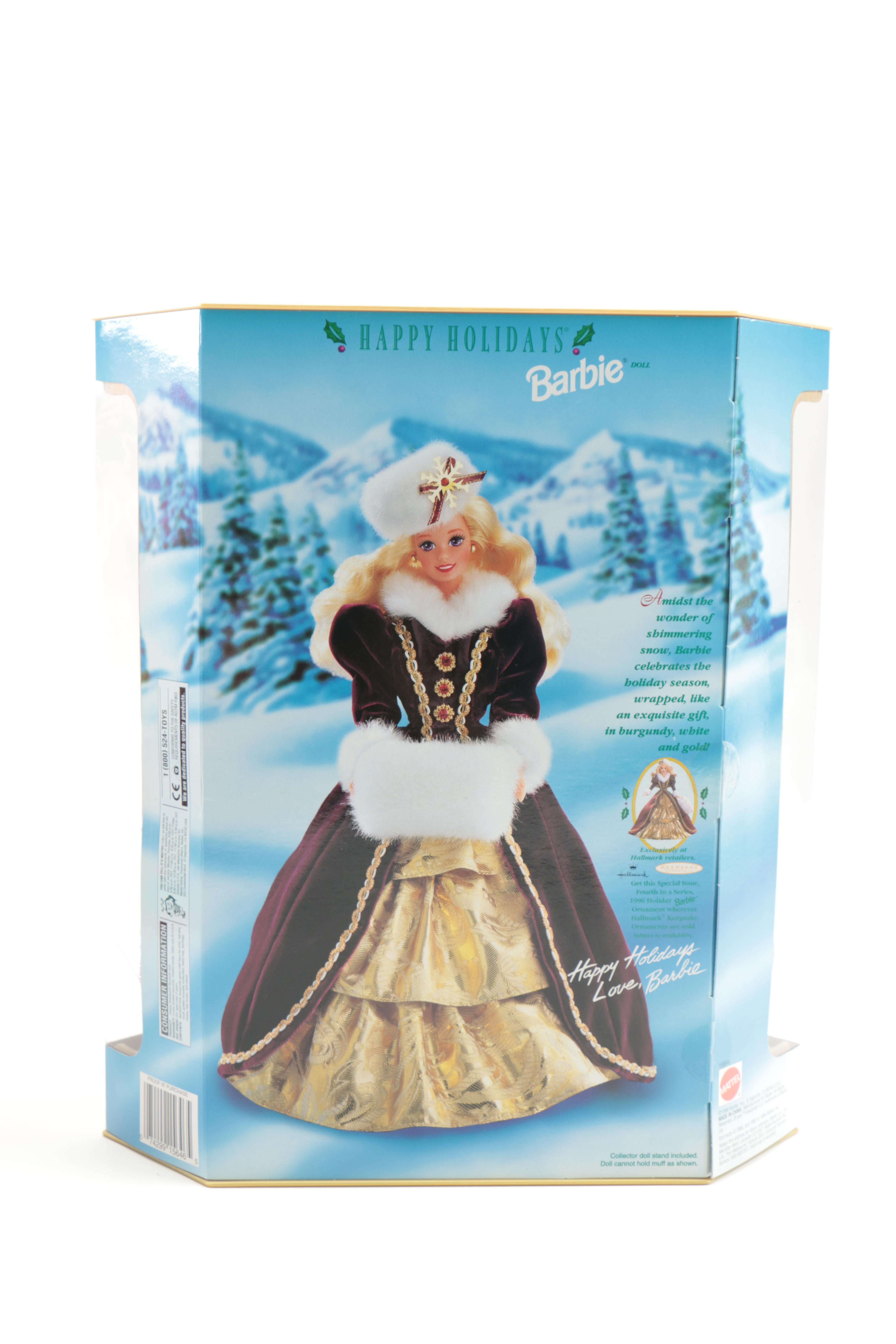 Pair of Holiday Barbies in Boxes