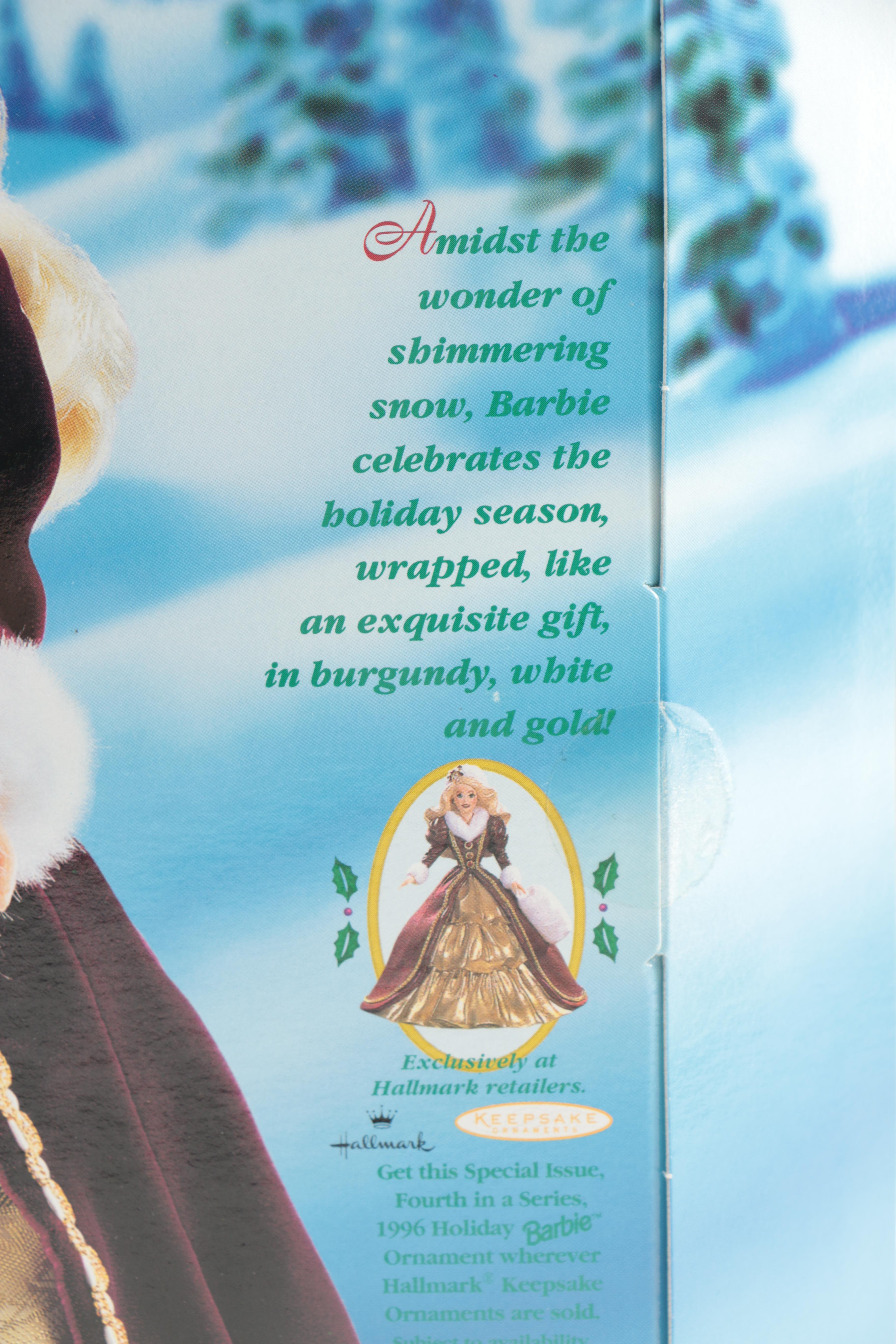 Pair of Holiday Barbies in Boxes