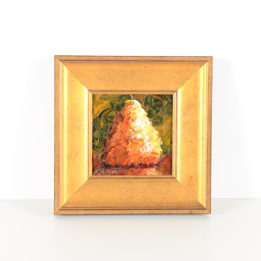 Colleen Lauter Murphy Impasto Still Life Oil on Canvas "Pear Study"