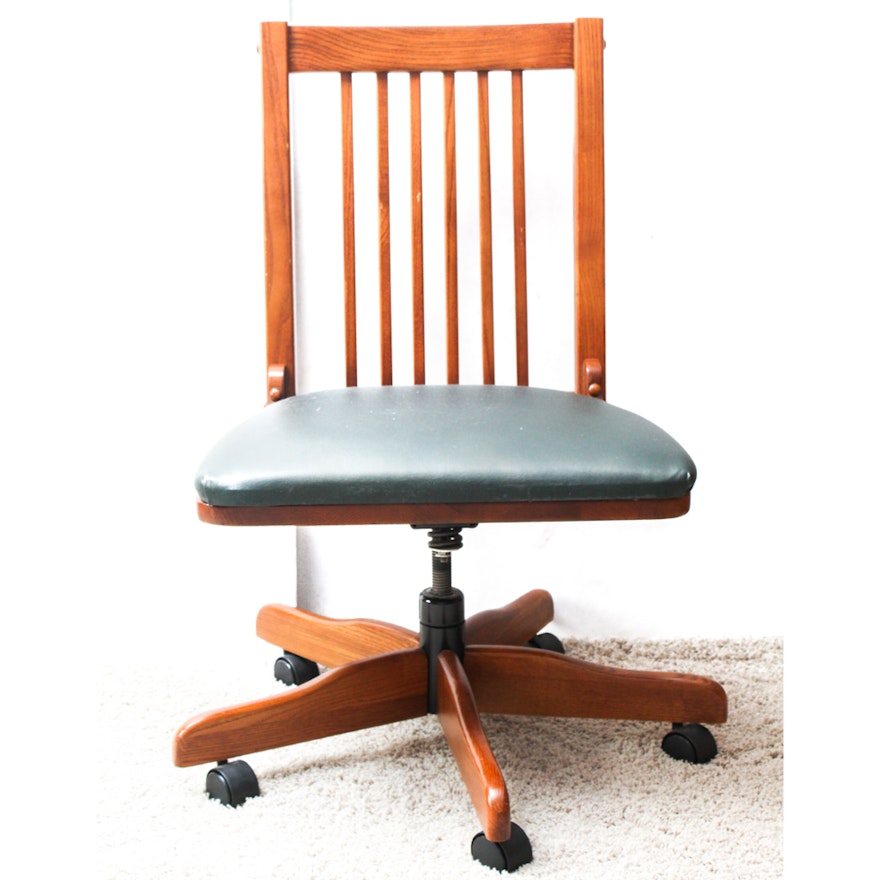 Mission Style Oak Office Chair