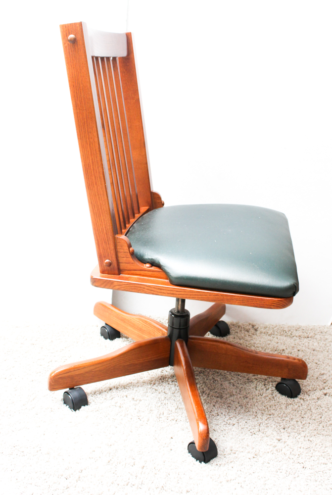 Mission Style Oak Office Chair