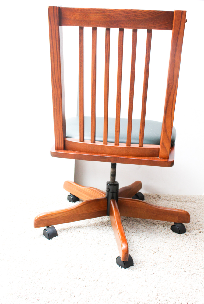 Mission Style Oak Office Chair