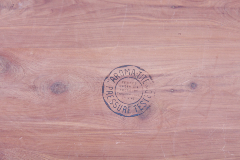 Upholstered "Aroma-Tite" Cedar Chest by Lane