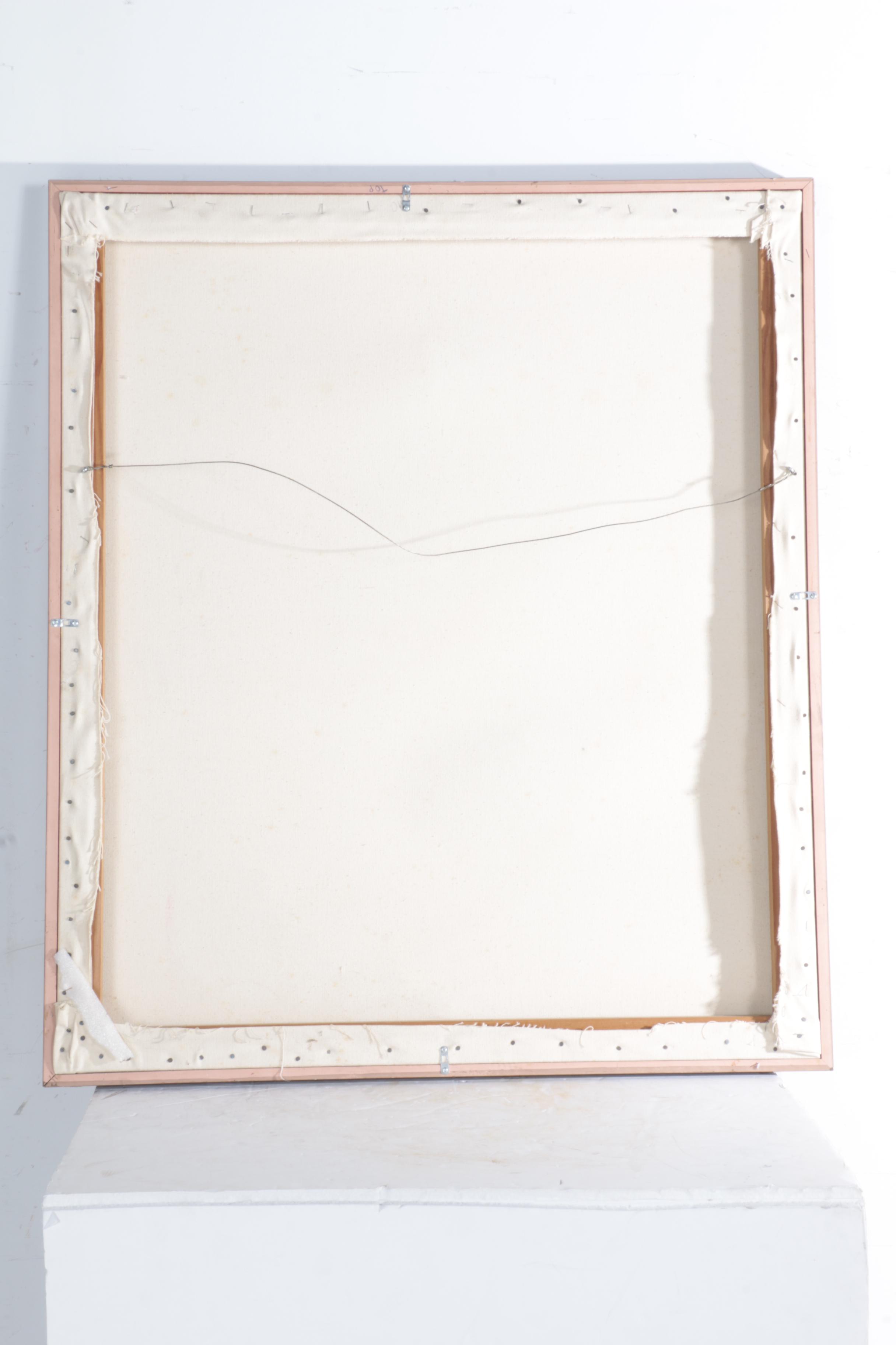 Framed Abstract Acrylic Painting on Canvas