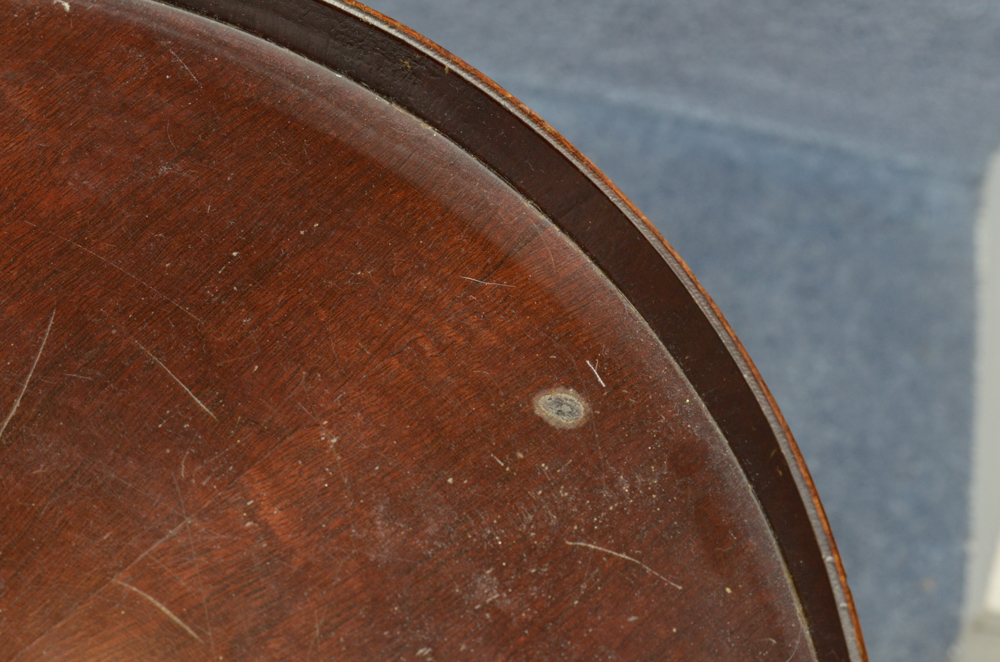 Phyfe Style Lyre Pedestal Side Table by Mersman