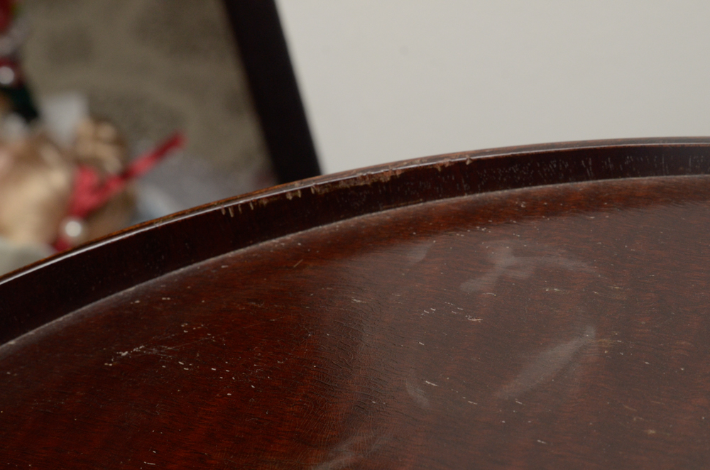 Phyfe Style Lyre Pedestal Side Table by Mersman