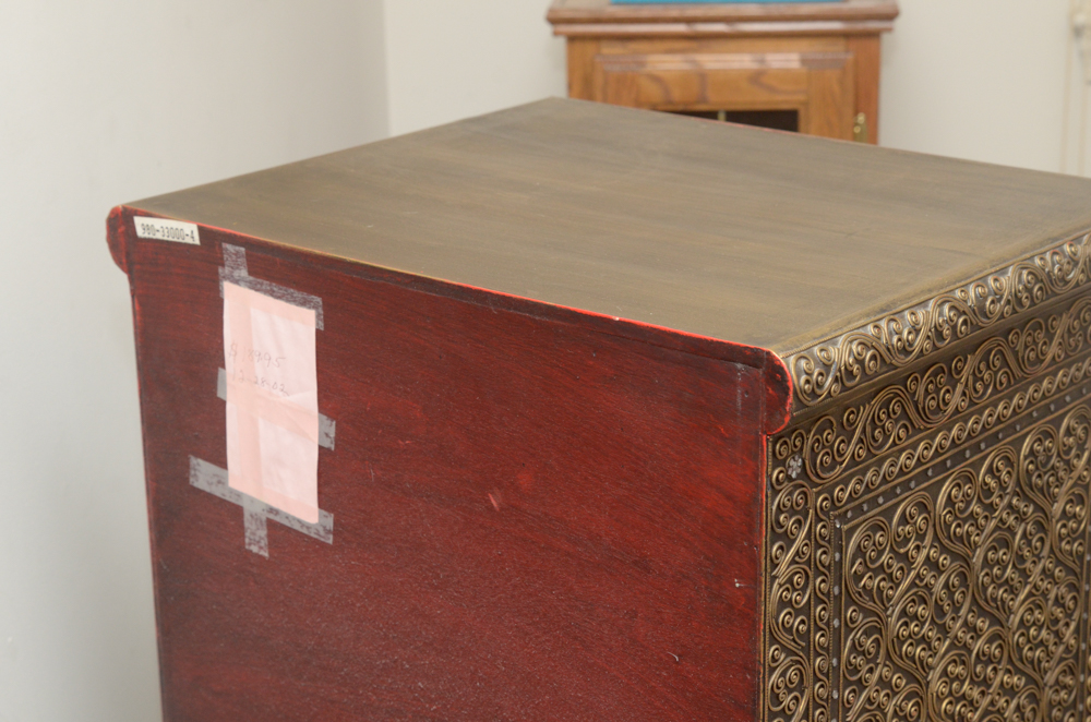 Gold Tone Surfaced Wooden Dresser