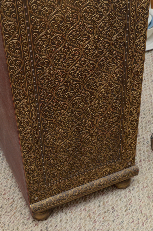 Gold Tone Surfaced Wooden Dresser