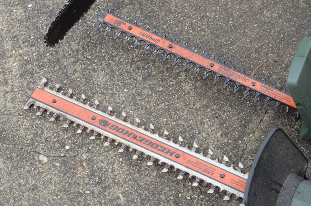 Assortment of Electrical Saws and Hedge Trimmers