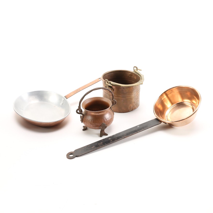 Copper and Brass Miniature Cookware