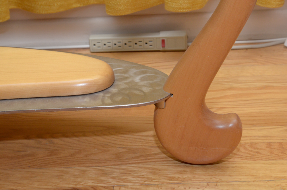 Contemporary Modernist Kidney Shaped Glass Coffee Table