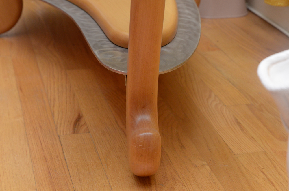 Contemporary Modernist Kidney Shaped Glass Coffee Table