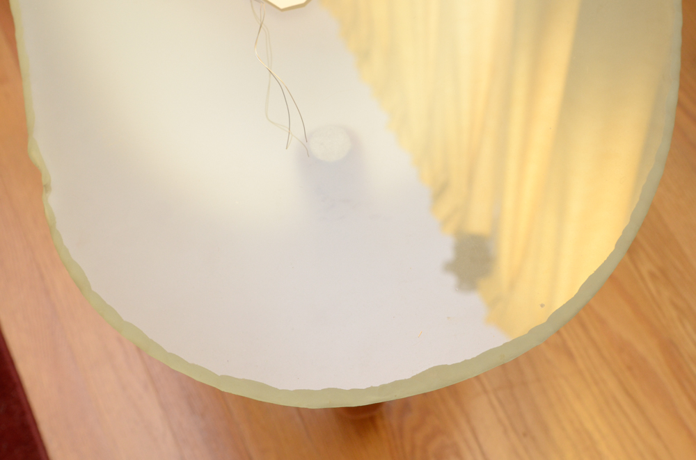 Contemporary Modernist Kidney Shaped Glass Coffee Table