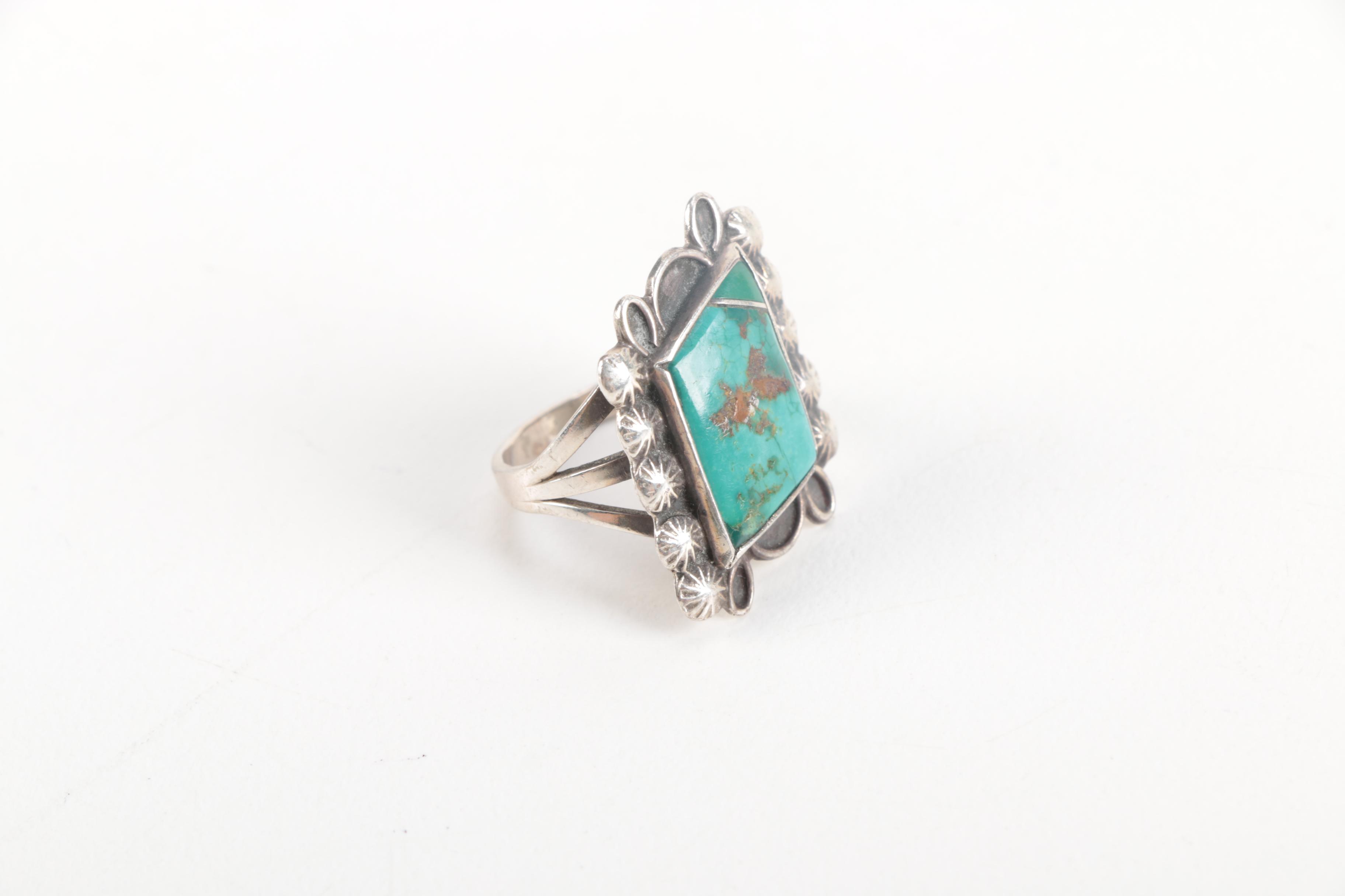 Southwestern Style Gemstone Rings Featuring Native American Silversmiths