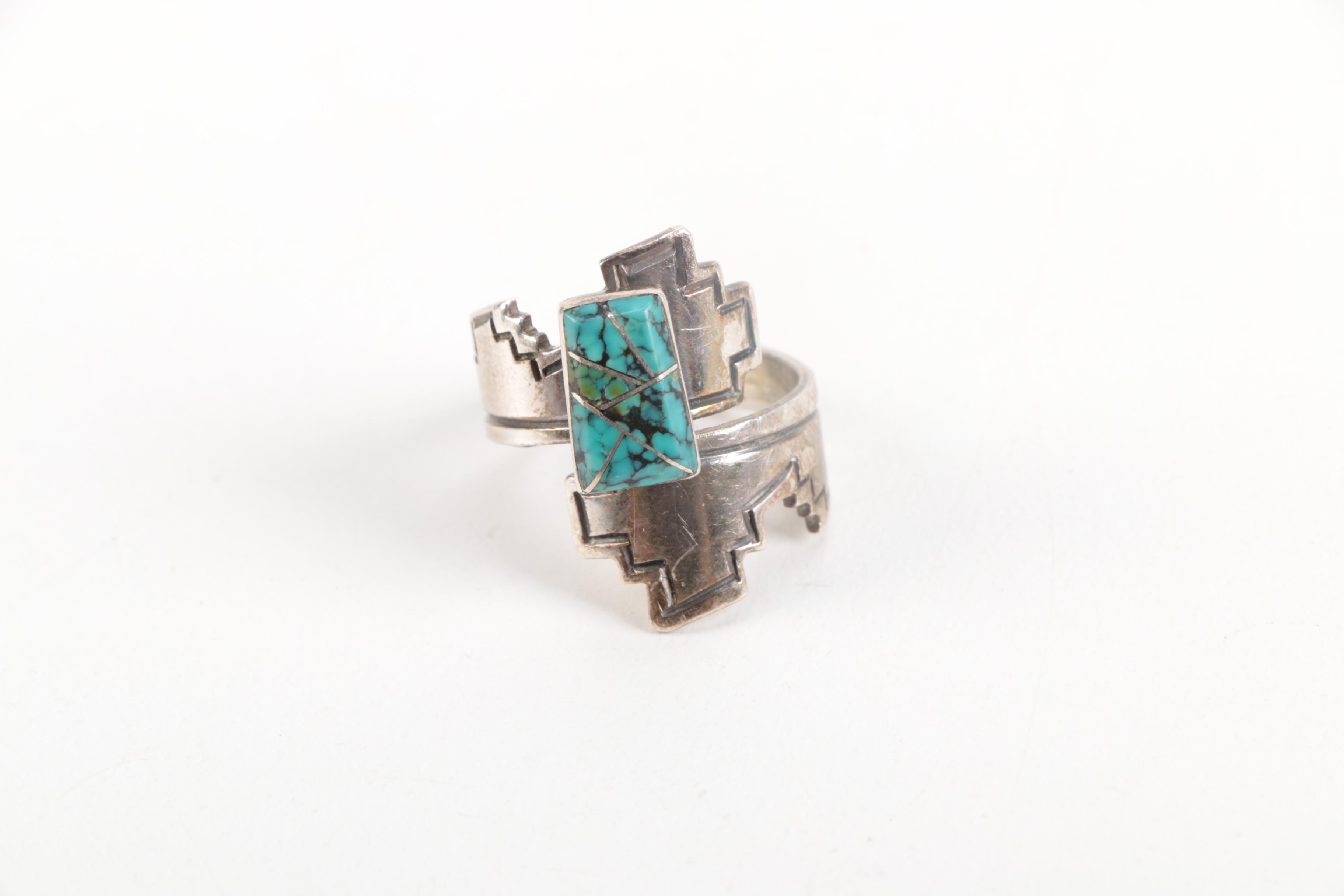 Southwestern Style Gemstone Rings Featuring Native American Silversmiths