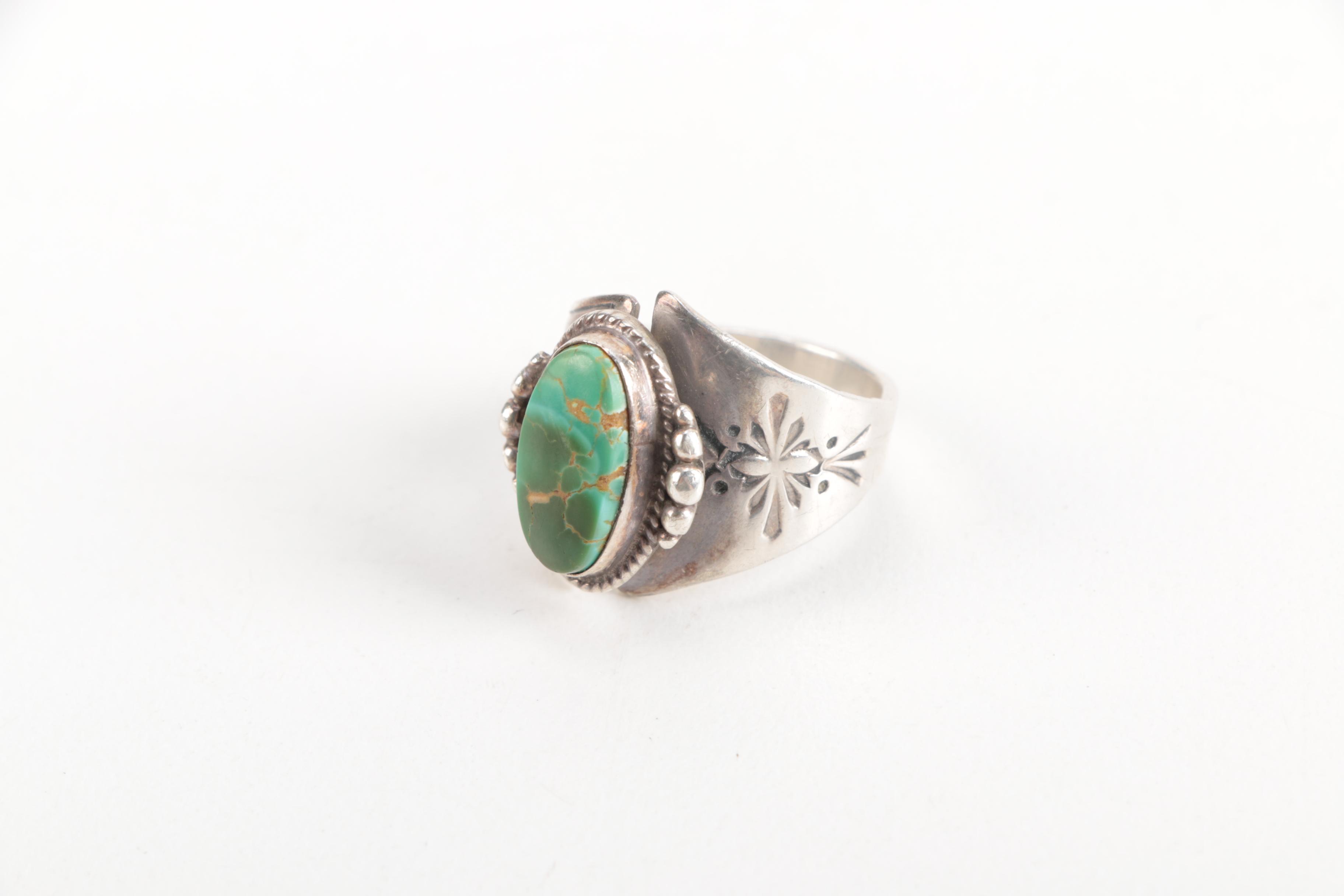 Southwestern Style Gemstone Rings Featuring Native American Silversmiths
