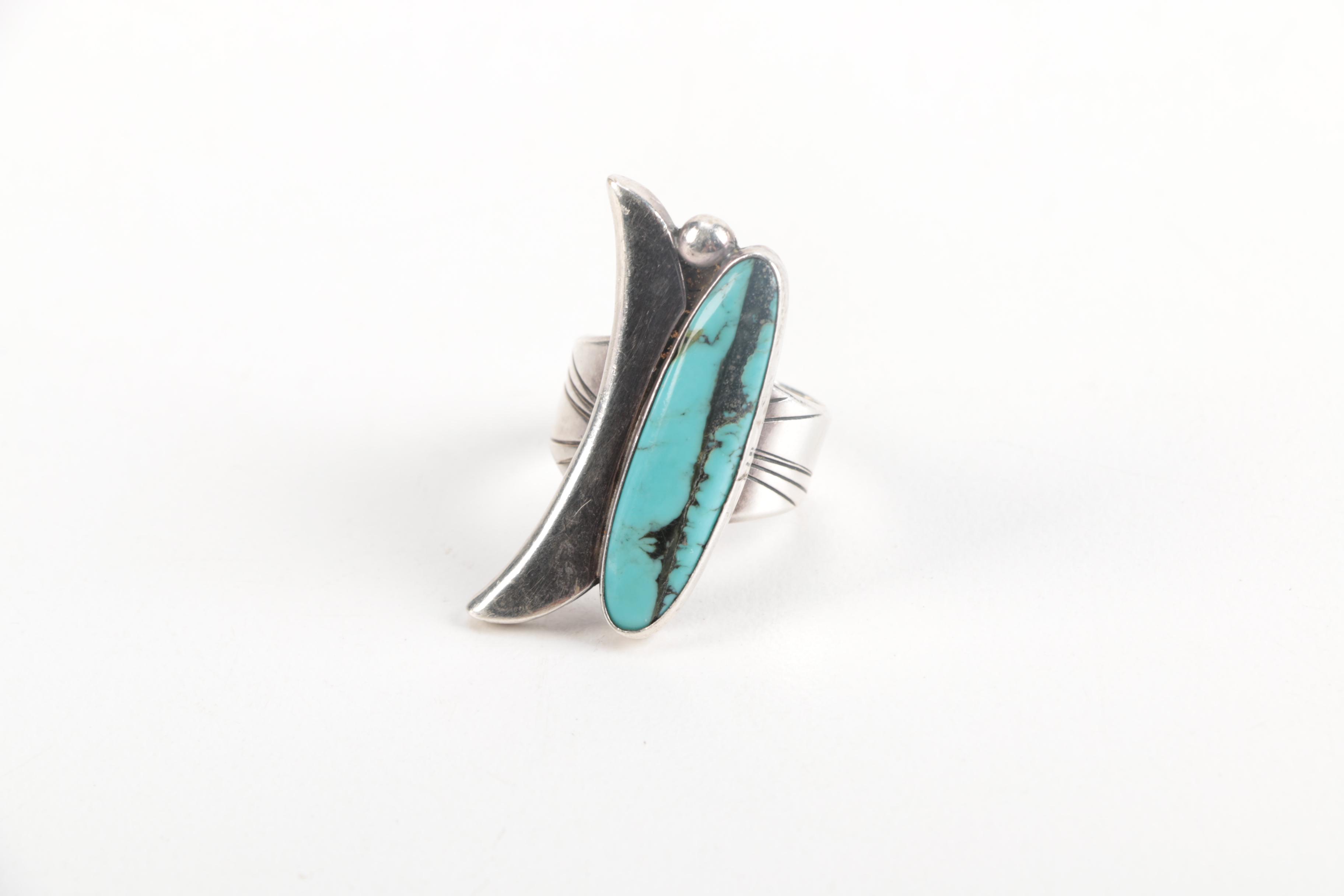 Southwestern Style Gemstone Rings Featuring Native American Silversmiths