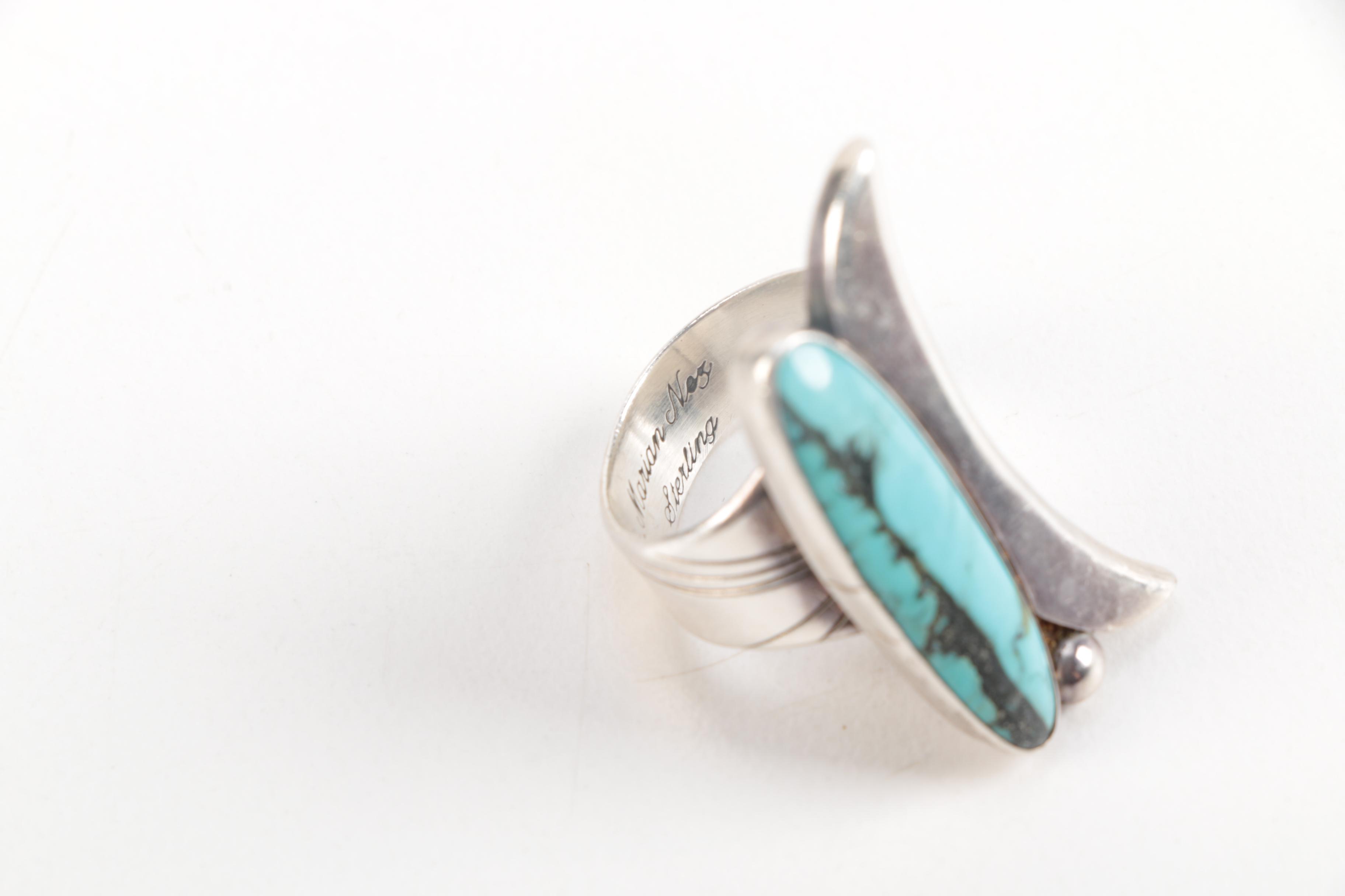 Southwestern Style Gemstone Rings Featuring Native American Silversmiths