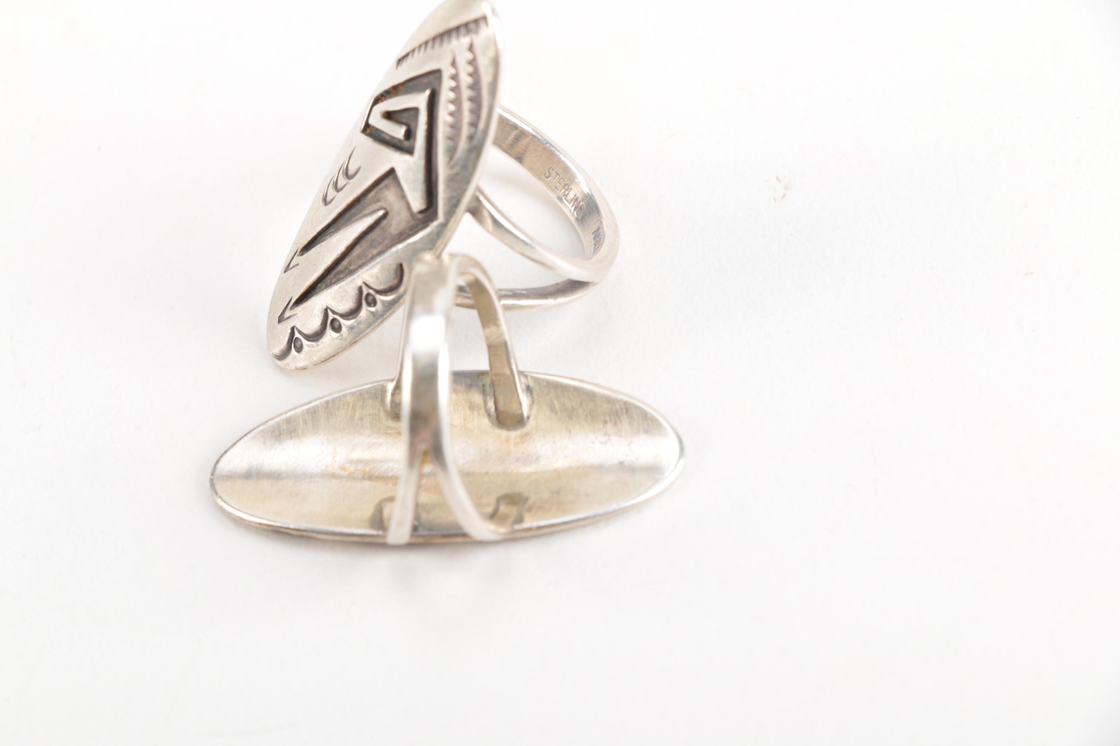 Southwestern Style Gemstone Rings Featuring Native American Silversmiths