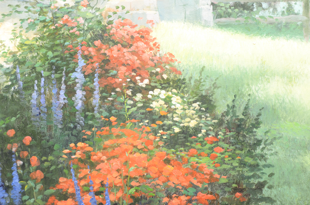 R. Paterson Oil Painting of Bridge Over Water