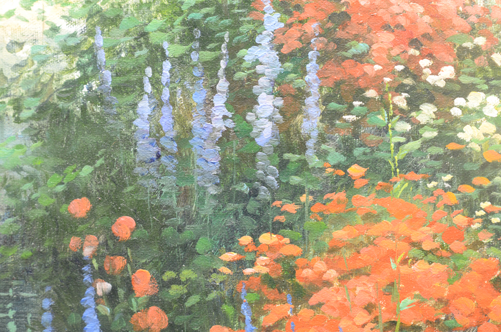 R. Paterson Oil Painting of Bridge Over Water