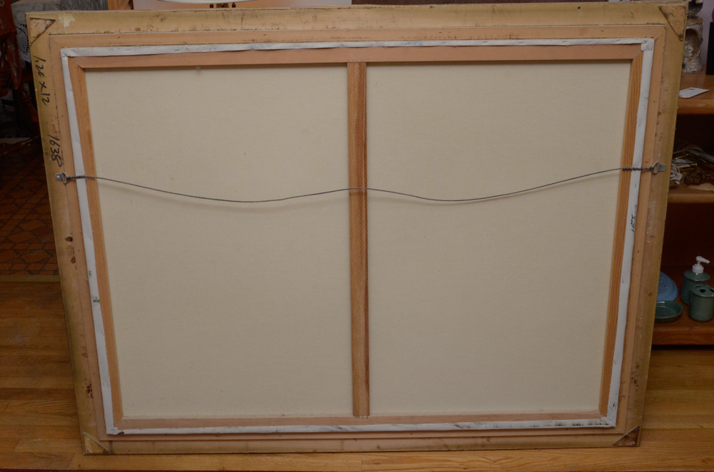 R. Paterson Oil Painting of Bridge Over Water