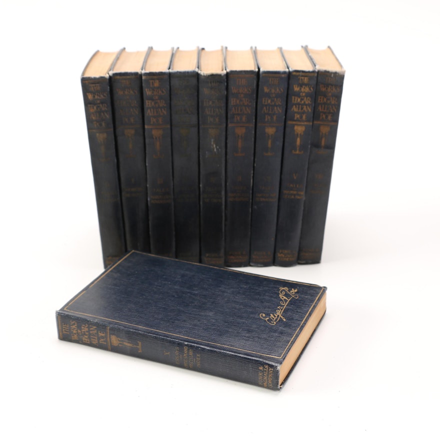 1904 "The Works of Edgar Allan Poe" Ten-Volume Complete Set