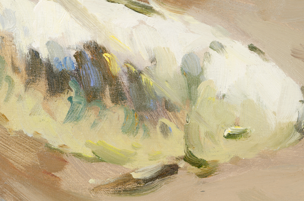 Johnny Gaston Oil Painting on Canvas of Koi Fish