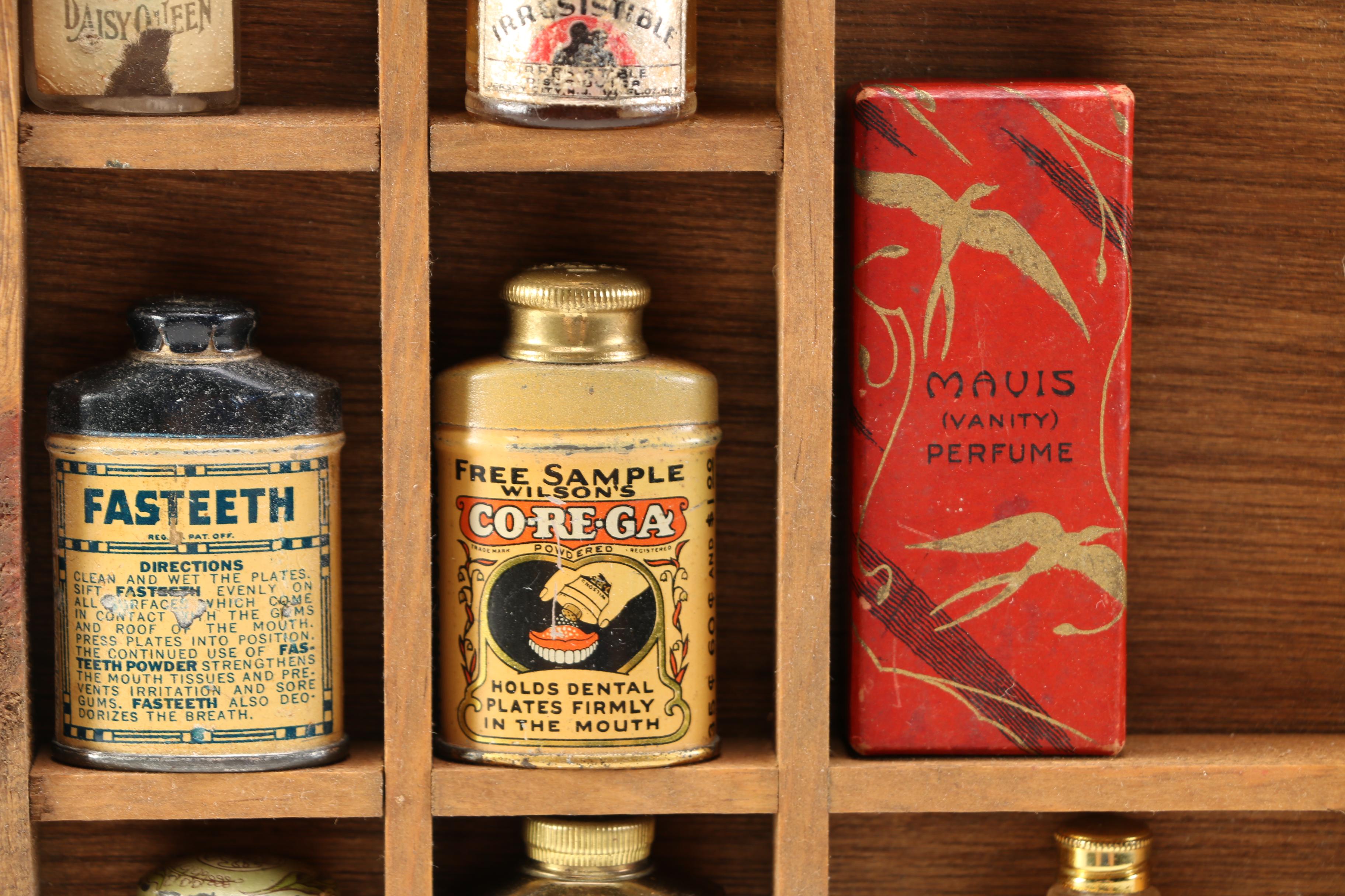 Wooden Display Boxes with Vintage Bottles