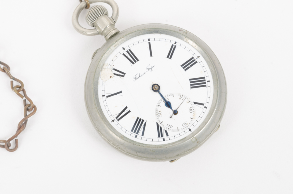 Taber Type Pocket Watch and Keufel & Esser Co. Compass and Mini Compass