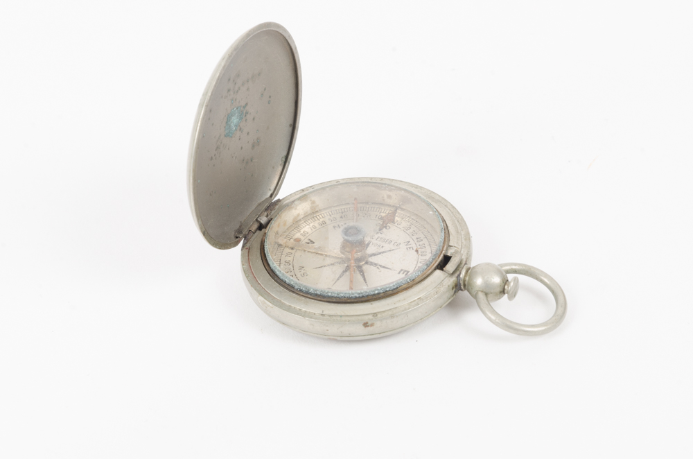 Taber Type Pocket Watch and Keufel & Esser Co. Compass and Mini Compass