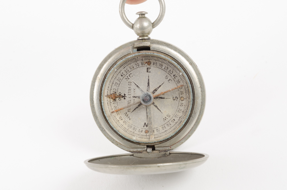 Taber Type Pocket Watch and Keufel & Esser Co. Compass and Mini Compass