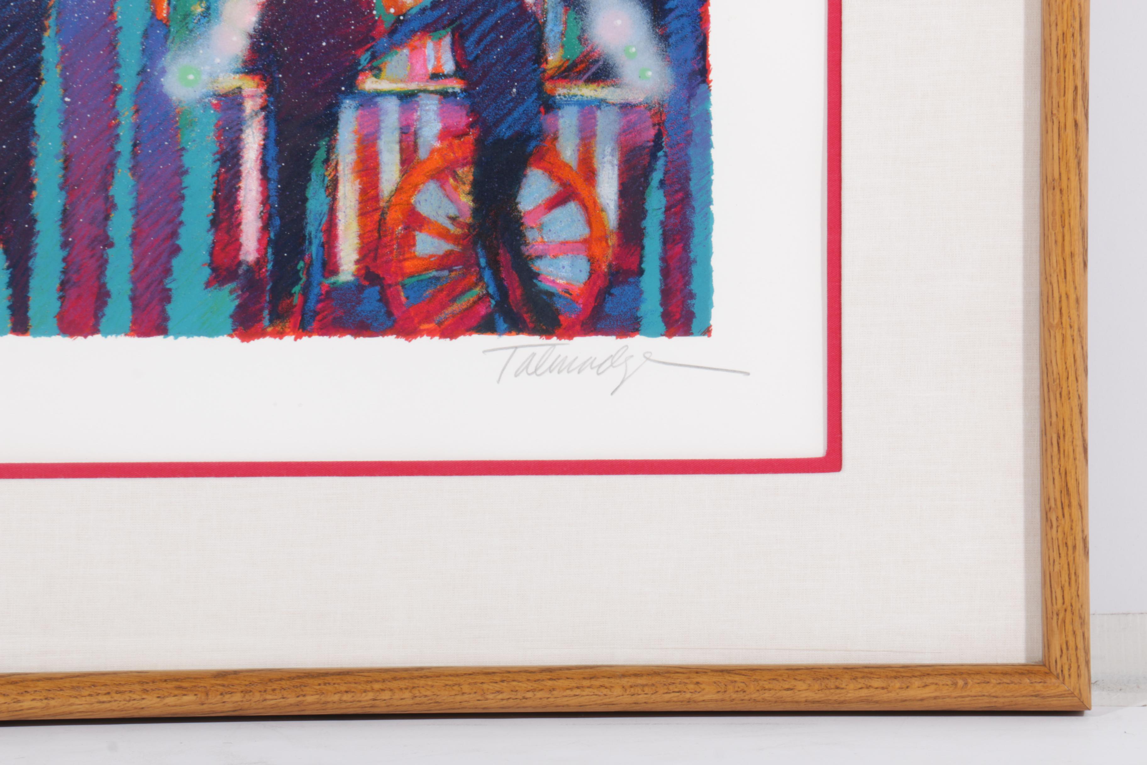James Talmadge 1993 Limited Edition Serigraph "Opening Night at the Carnival"