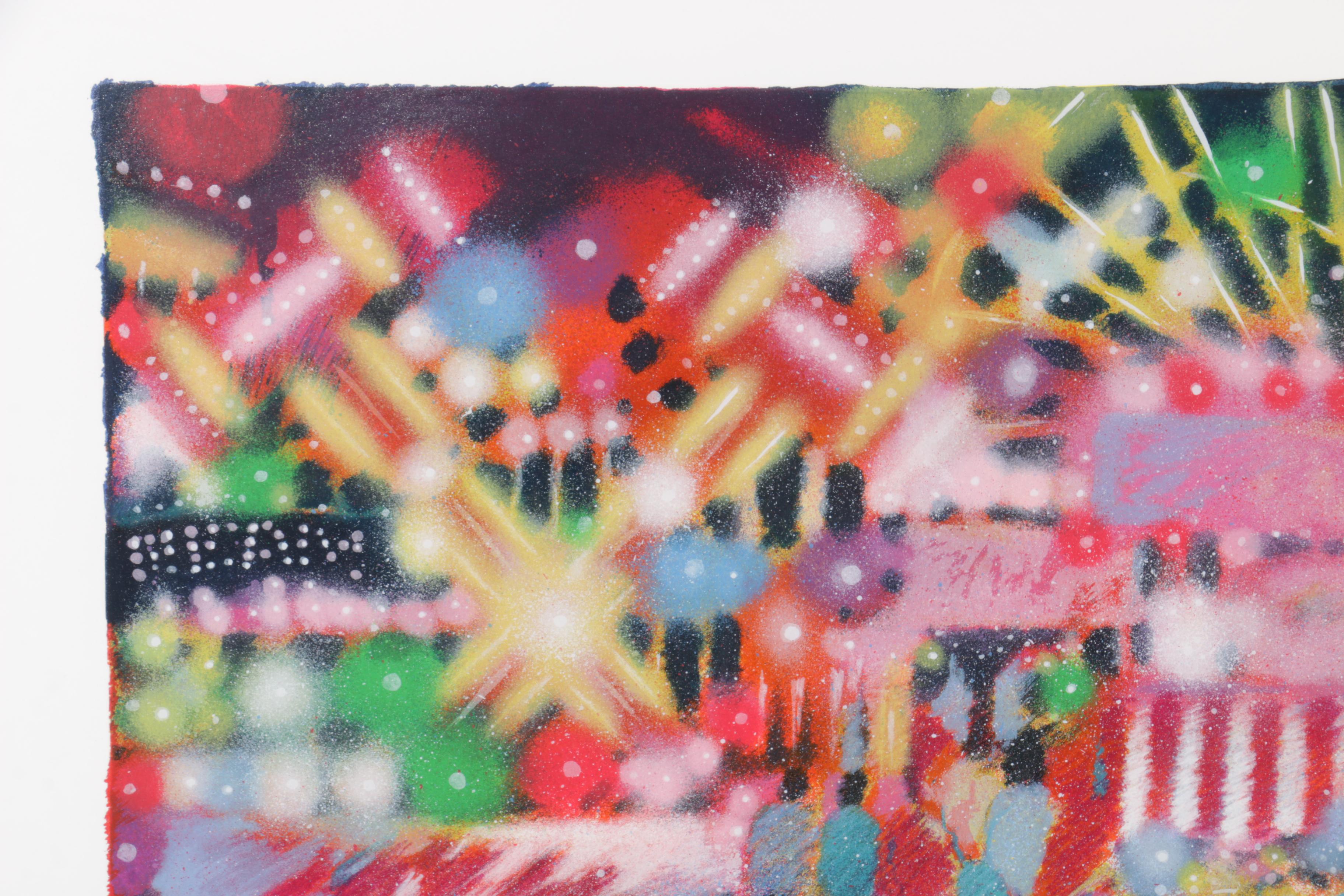 James Talmadge 1993 Limited Edition Serigraph "Opening Night at the Carnival"