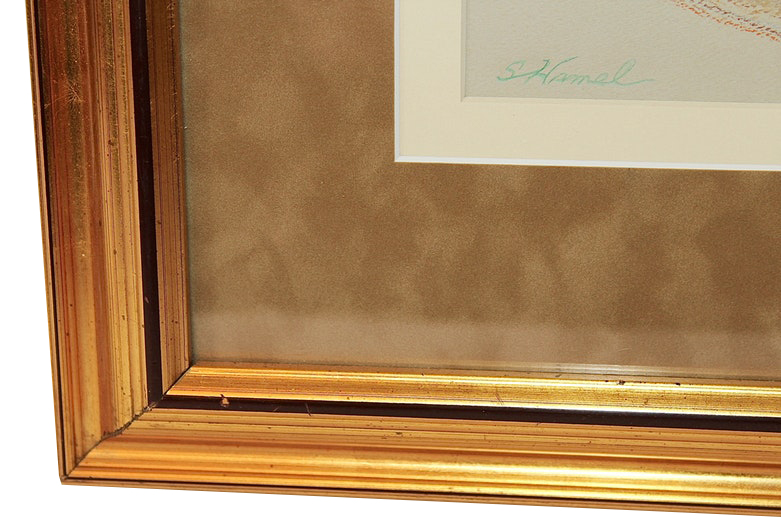 S. Hamel Original Signed Pastel of Fruit