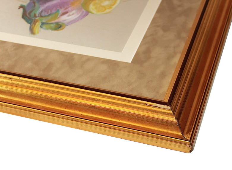 S. Hamel Original Signed Pastel of Fruit