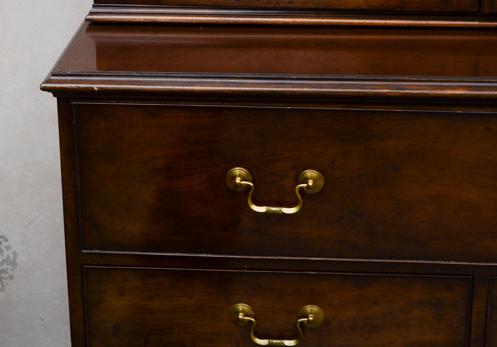 Baker Mahogany Secretary with Bookcase