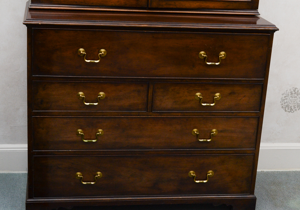 Baker Mahogany Secretary with Bookcase