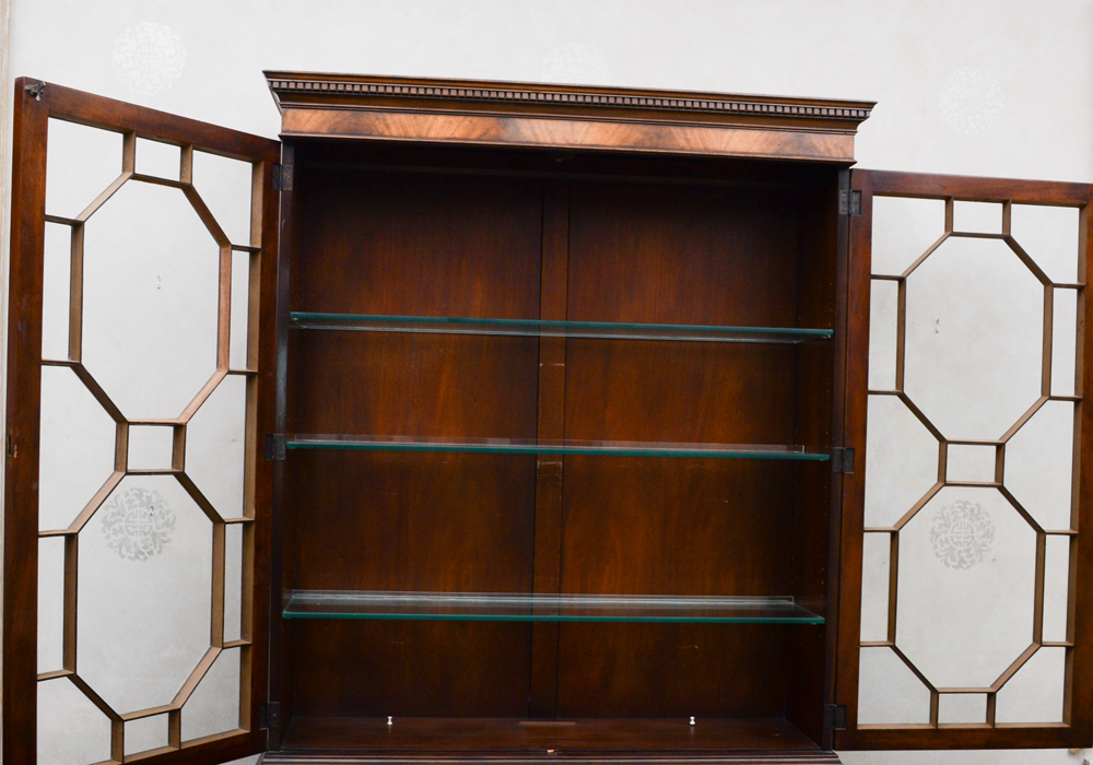Baker Mahogany Secretary with Bookcase