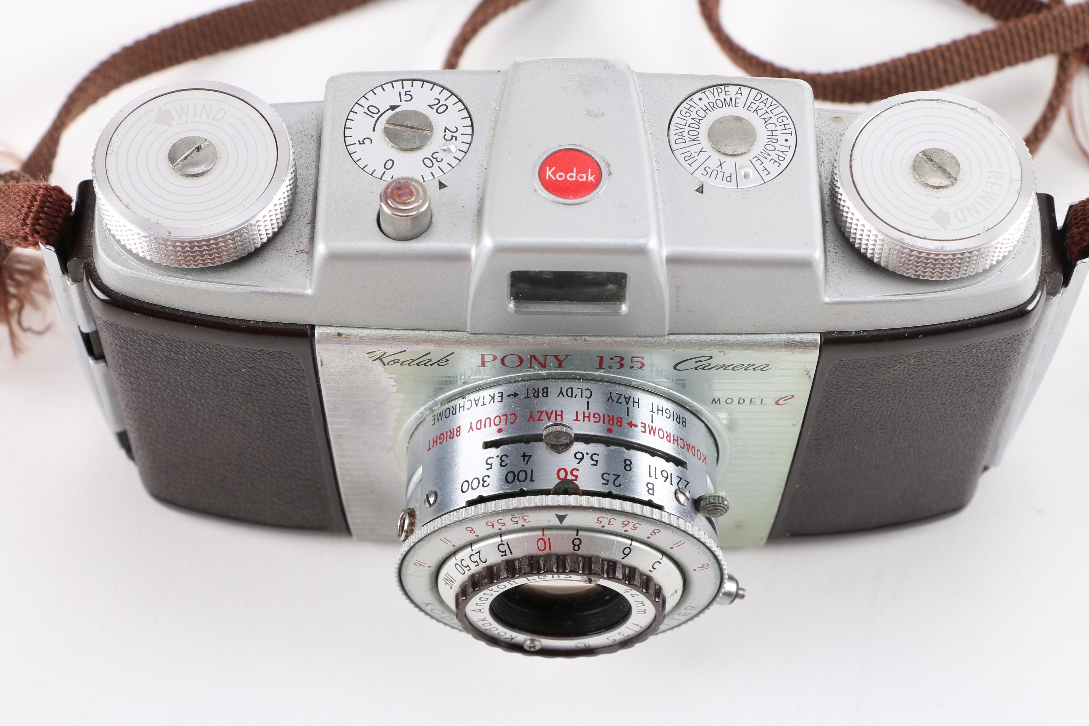 Vintage Kodak Pony 135 Camera in Case