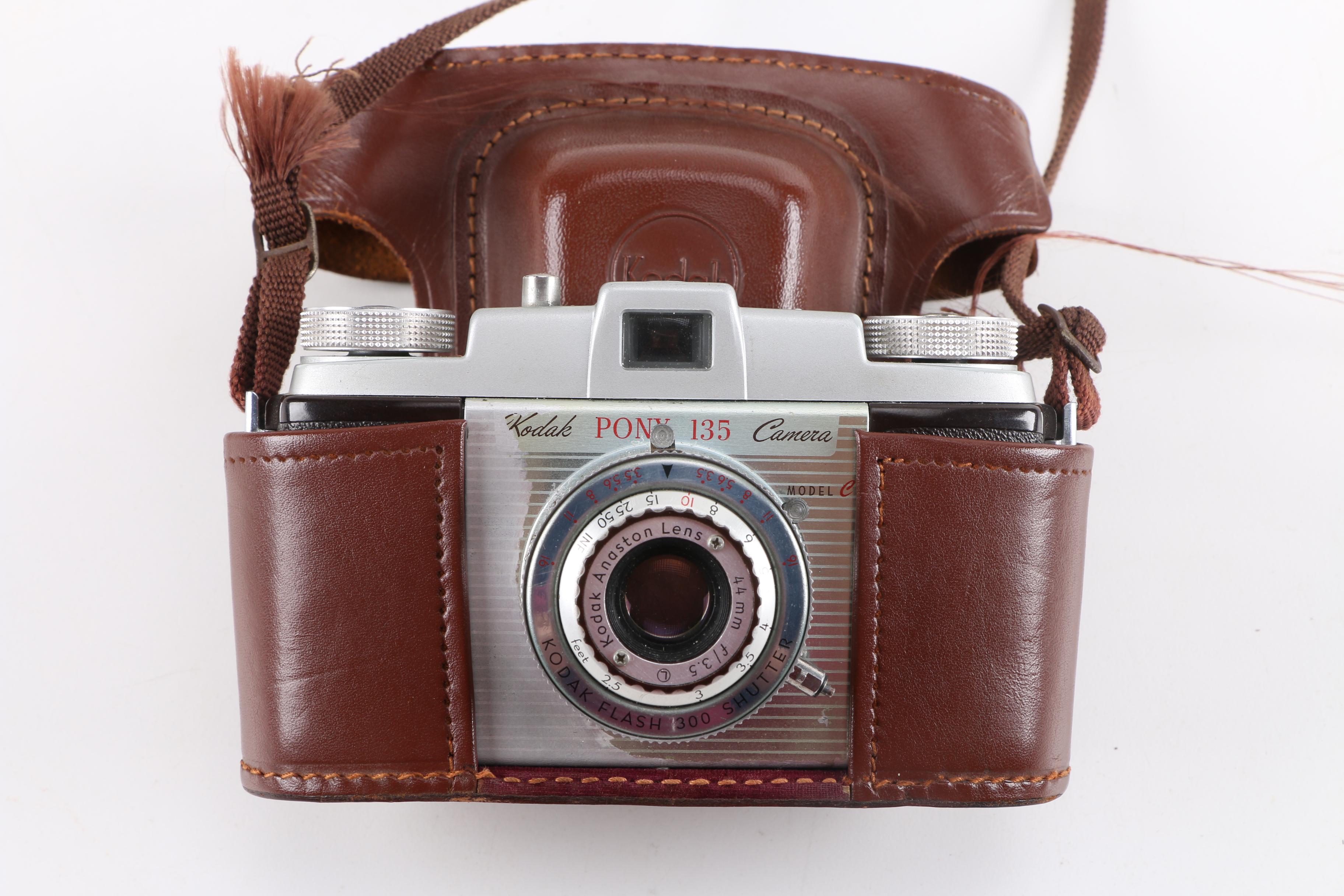 Vintage Kodak Pony 135 Camera in Case