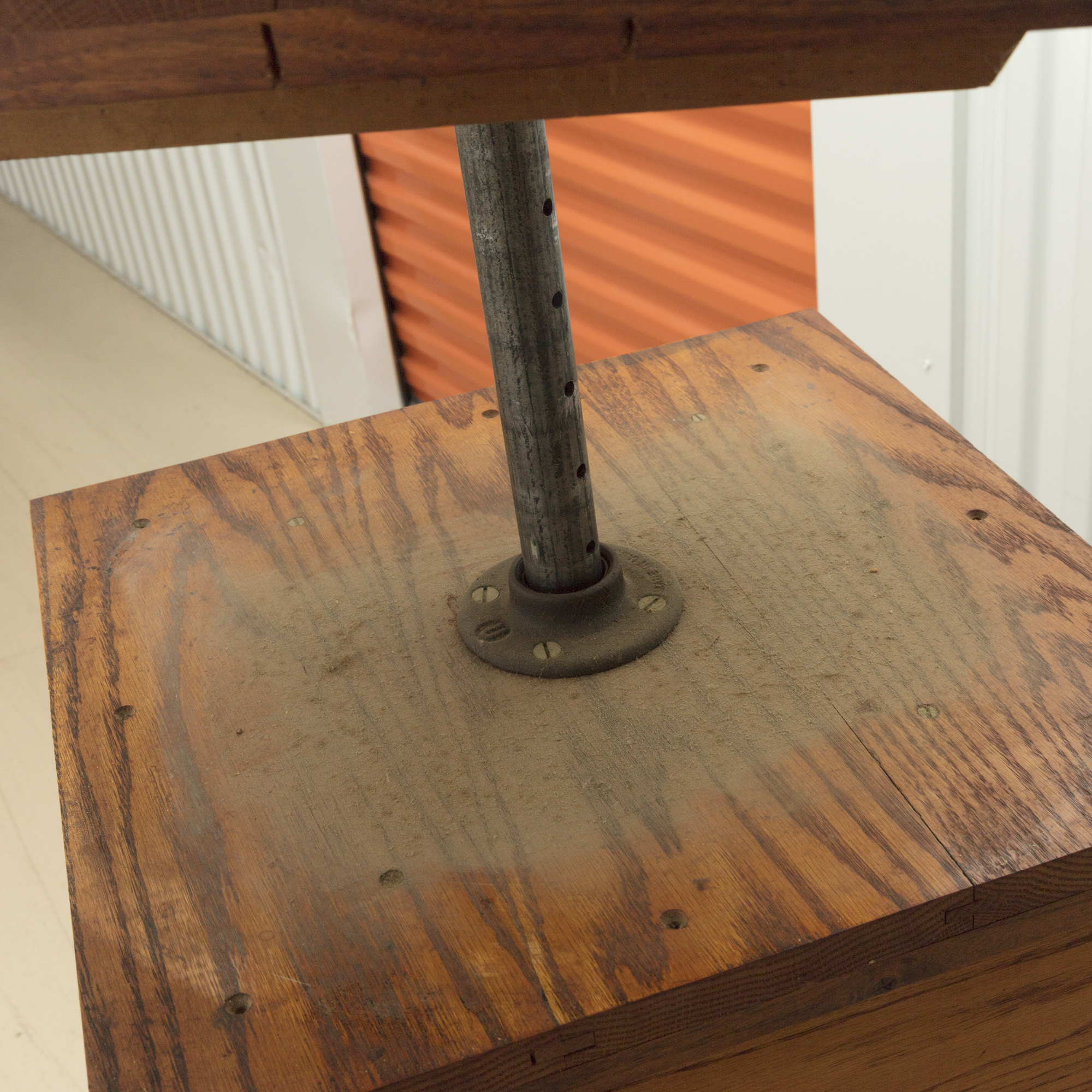 Handmade Adjustable Oak Stand on Wheels